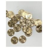 22 - $1.00 gold coins - misc. presidents