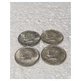 4-1964 KENNEDY HALVES 90% SILVER