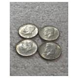 4-1964 KENNEDY HALVES 90% SILVER