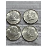 4-1964 KENNEDY HALVES 90% SILVER
