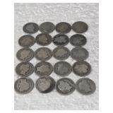 20-BARBER DIMES 90% SILVER