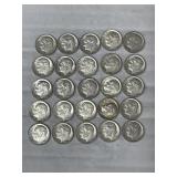 25-ROOSEVELT DIMES 90% SILVER