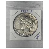 1-1935-S VF PEACE SILVER DOLLAR