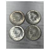 4-1964 KENNEDY HALVES 90% SILVER