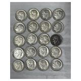 20-ROOSEVELT DIMES 90% SILVER