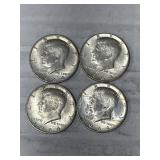 4-1964 KENNEDY HALVES 90% SILVER