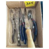 NEEDLE NOSE PLIERS, VISE GRIP, & SMALL SAW