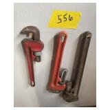 3 PIPE WRENCHES, PITTSBURGH ,FULLER, RIDGID
