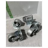 4 CASTER WHEELS 3'' STEEL-SWIVEL