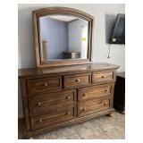 ASHLEY FURNITURE- 7 DRAWER DRESSER W/ MIRROR