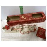 PLASTIC SANTA AND REINDEER W/ ORIGINAL BOX