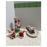 SANTA AND MRS CLAUS FENTON CANDLE HUGGERS