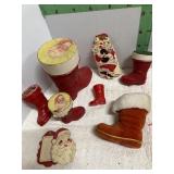 5 CHRISTMAS BOOT CANDY HOLDERS
