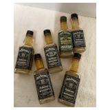 6 JACK DANIELS MINIATURES PARTIALS SEALED
