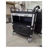 PLASTIC UTILITY CARTS ON WHEELS 28X18X36