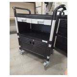 PLASTIC UTILITY CARTS ON WHEELS 28X18X36