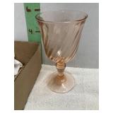 6 PINK GOBLETS