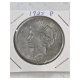 1 1925-P Peace Silver Dollar XF