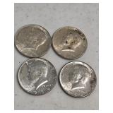 4 1964 Kennedy Halves