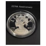 1 225th Anniversary Silver Proof 1 0z .999