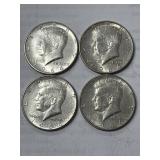4 1964 Kennedy Halves