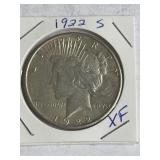 1 1922-S Peace Silver Dollar XF