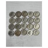 20 Silver Roosevelt Dimes