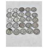 25 Mercury Dimes