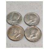 4 1964 Kennedy Halves