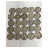 25 Mercury Dimes