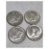 4 1964 Kennedy Halves