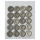 20 Mercury Dimes