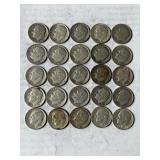 25 Silver Roosevelt Dimes