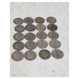 20 Silver Roosevelt Dimes
