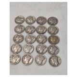 20 Mercury Dimes