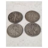 4 Walking Liverty Halves