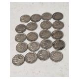 20 Silver Roosevelt Dimes