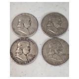 4 Franklin Halves