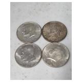 4 1964 Kennedy Halves