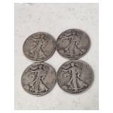 4 Walking Liverty Halves