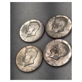 4 1964 Kennedy Halves