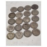 20 Silver Roosevelt Dimes