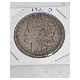 1921-D Morgan Silver Dollar VG