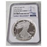 1 2022-W ASE PF69 Ultra Cameo NGC