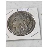 1 1921-S Morgan Silver Dollar VG