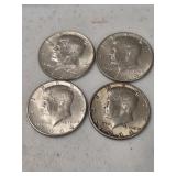 4 1964 Kennedy Halves