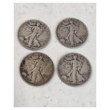 4 Walking Liverty Halves