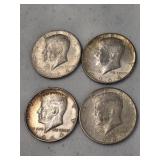 4 1964 Kennedy Halves