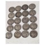 20 Mercury Dimes