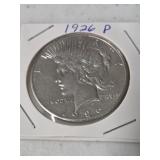 1 1926-P Peace Silver Dollar AU